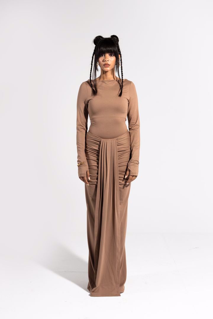 Long Skirt - Brown